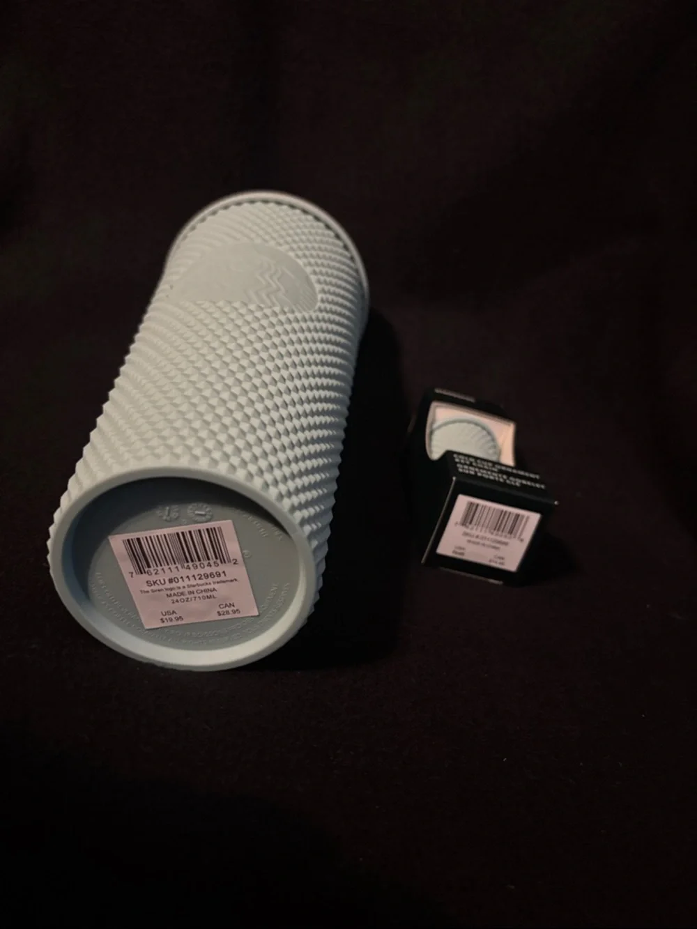 Starbucks Studded Cold Cup with Ornament/Keychain Matte Mint Green Super Cute!!